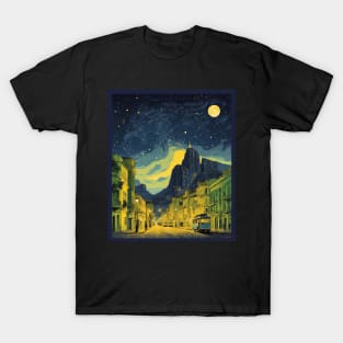 Distrito Federal Brazil Starry Night Vintage Tourism Travel Poster Art T-Shirt